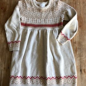 Hanna Andersson Fair Isle Sweater Dress Size 5